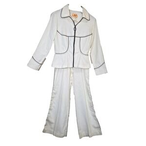 Vintage SIDE KICKS Western Suit Flare Pants Jacket Size 9 Women Equestrian 1970s